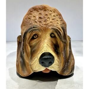 Vintage 1979 Poochie By Mysel Statue Head Bust Of Bloodhound Dog Hound GUC